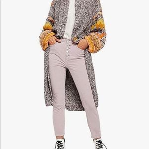 Free People Women's Sun Chaser Skinny Ankle Corduroy in Frosted Lilac